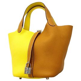 Hermès Bolsa Hermes Picotin Lock PM Casaque Dourado