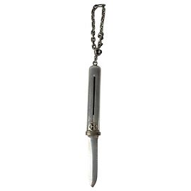 Hermès Hermes Knife-shaped Charm Keychain Silvery