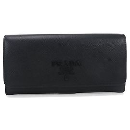 Prada Bi-fold Long Wallet Black