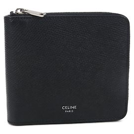 Céline Celine Black Calfskin Bi-Fold Wallet Black