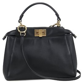 Fendi 2WAY Peekaboo Handbag Black