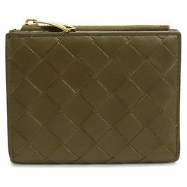 Bottega Veneta Bi-Fold Wallet in Khaki Khaki
