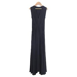 Autre Marque N°21 Gerafftes Kleid Blau Marineblau