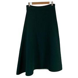Jil Sander Jupe Maxi en maille en laine vierge et cachemire Vert