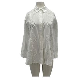 Autre Marque Camisa blanca de algodón LEVETE Blanco