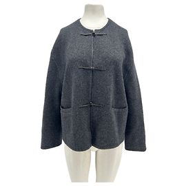 Massimo Dutti Cardigan aus Wolle Grau Grau