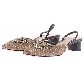Dior Slingback dorate con ornamenti D'oro