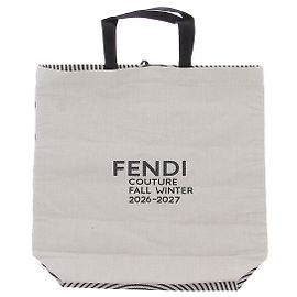 Fendi Tote Bag Grey Cloth Grey