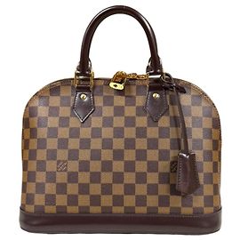 Bolsa Louis Vuitton Alma PM Damier Marrom Multicor Damier ebene