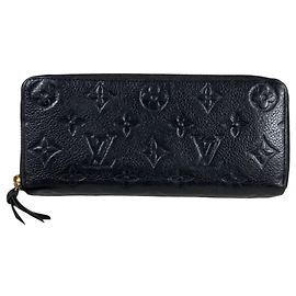 Louis Vuitton Portefeuille Clemence Monogram Empreinte Long Wallet Black Multiple colors