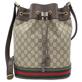 Borsa a tracolla mini bucket Ophidia GG Gucci Marrone