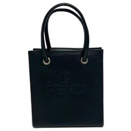 Fendi Black Leather Handbag Black