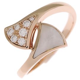 Bulgari Anel de banda Diva Dream em diamante e madrepérola Rosa Branco