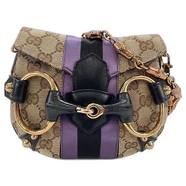 Borsa a tracolla 2-Way Gucci Horsebit in beige Beige