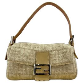 Borsa a secchiello Fendi Mamma Beige
