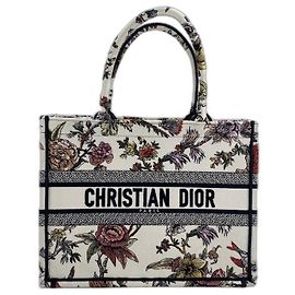 Christian Dior Book Tote Canvas Tasche Weiß