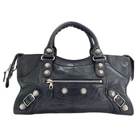 Borsa Balenciaga Giant City Boston Nero