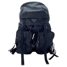 Prada Nylon Black Backpack Black