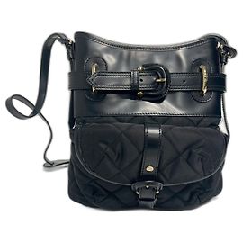 Borsa a tracolla in nylon nero Burberry Nero