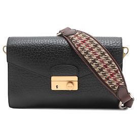 Borsa a Spalla Prada Black Leather Sound Lock Nero