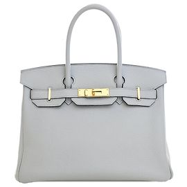 Hermès Blue Togo Birkin Retourne 30 Blu Blu chiaro