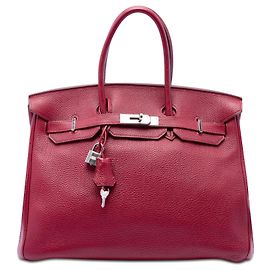 Hermès Red Togo Birkin Retourne 35 Rot