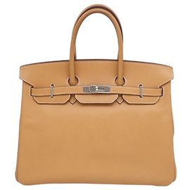 Hermès Brown Togo Birkin Retourne 35 Marron Marron clair