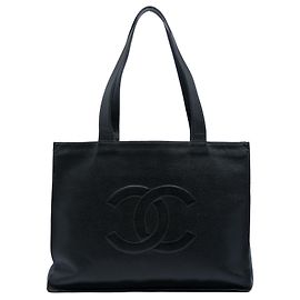 Chanel Black CC Caviar Tote Black