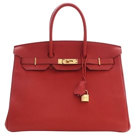 Hermès Red Togo Birkin Retourne 35 Vermelho