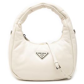 Bolso Mini Nappa Soft Padded Blanco Prada Blanco