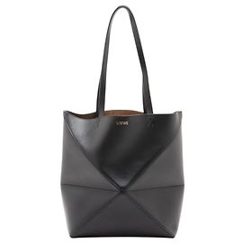 LOEWE Black Medium Puzzle Fold Tote Black