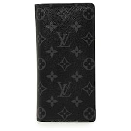 Cartera Louis Vuitton Black Monogram Eclipse Brazza Negro