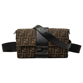 Bolsa Satchel Conversível Fendi Zucca Canvas Marrom Marrom