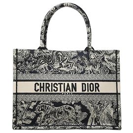 Dior Blue Medium Canvas Embroidered Dioriviera Toile De Jouy Book Tote Blue Navy blue