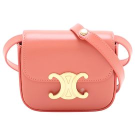 Céline Celine Mini Claude en cuir de veau rose Rose