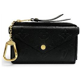 Louis Vuitton Leather Card Case Black