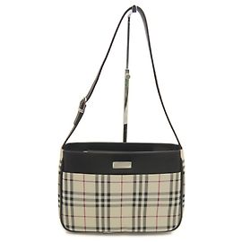 Bolsa de ombro Burberry com padrão Nova Check Bege