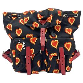 Zaino Prada Heart in nylon nero Nero