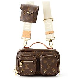 Bolsa transversal e crossbody Louis Vuitton Monogram Utility Marrom Monograma