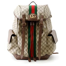 Gucci Ophidia GG Supreme Medium Backpack Brown Red Green