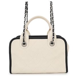 Borsa Bowling Deauville Chanel Nero Bianco