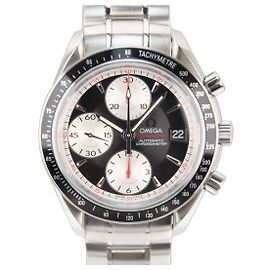 OMEGA Speedmaster Date Chronograph 40mm Black Dial 3210.51 Black White Silver hardware