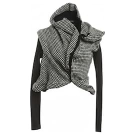 Autre Marque Women's houndstooth pattern jacket Black Sand