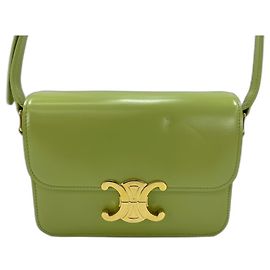 Céline Bolsa de ombro Teen em couro verde Celine Verde