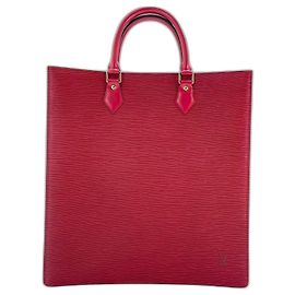 Louis Vuitton Red Sac Plat Handbag Red