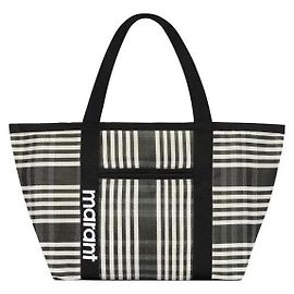Borsa Tote Darwen in Nylon Isabel Marant Nero e Bianco Nero