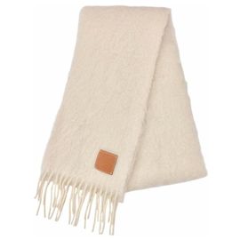 Cachecol de lã de mohair Loewe Branco
