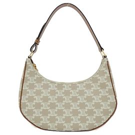 Céline Borsa a tracolla Celine Ava Trionphe Canvas Calf Marrone Beige