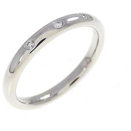 Chanel John Parisian Platinum Ring Size 6 Silvery Metallic