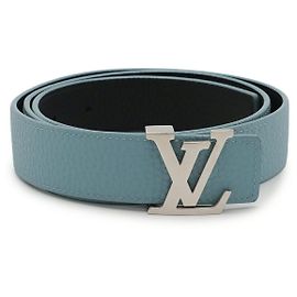 Louis Vuitton Initiales Taurillon Gürtel Blau